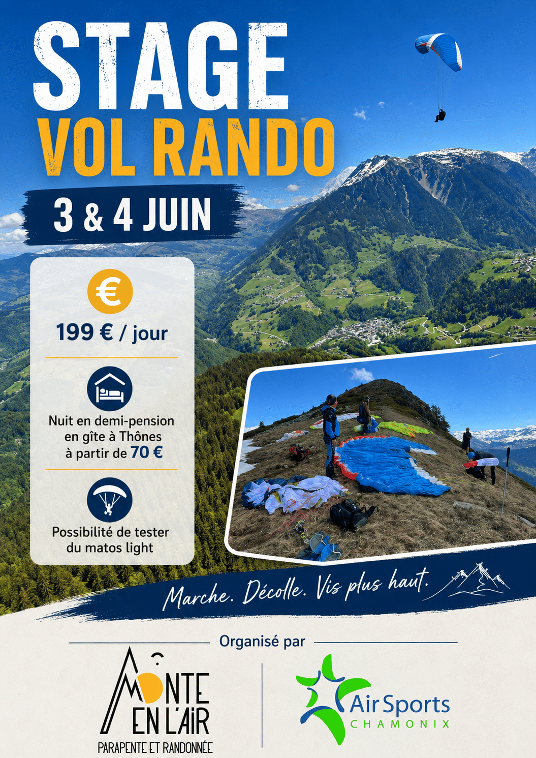 stage vol rando chamonix